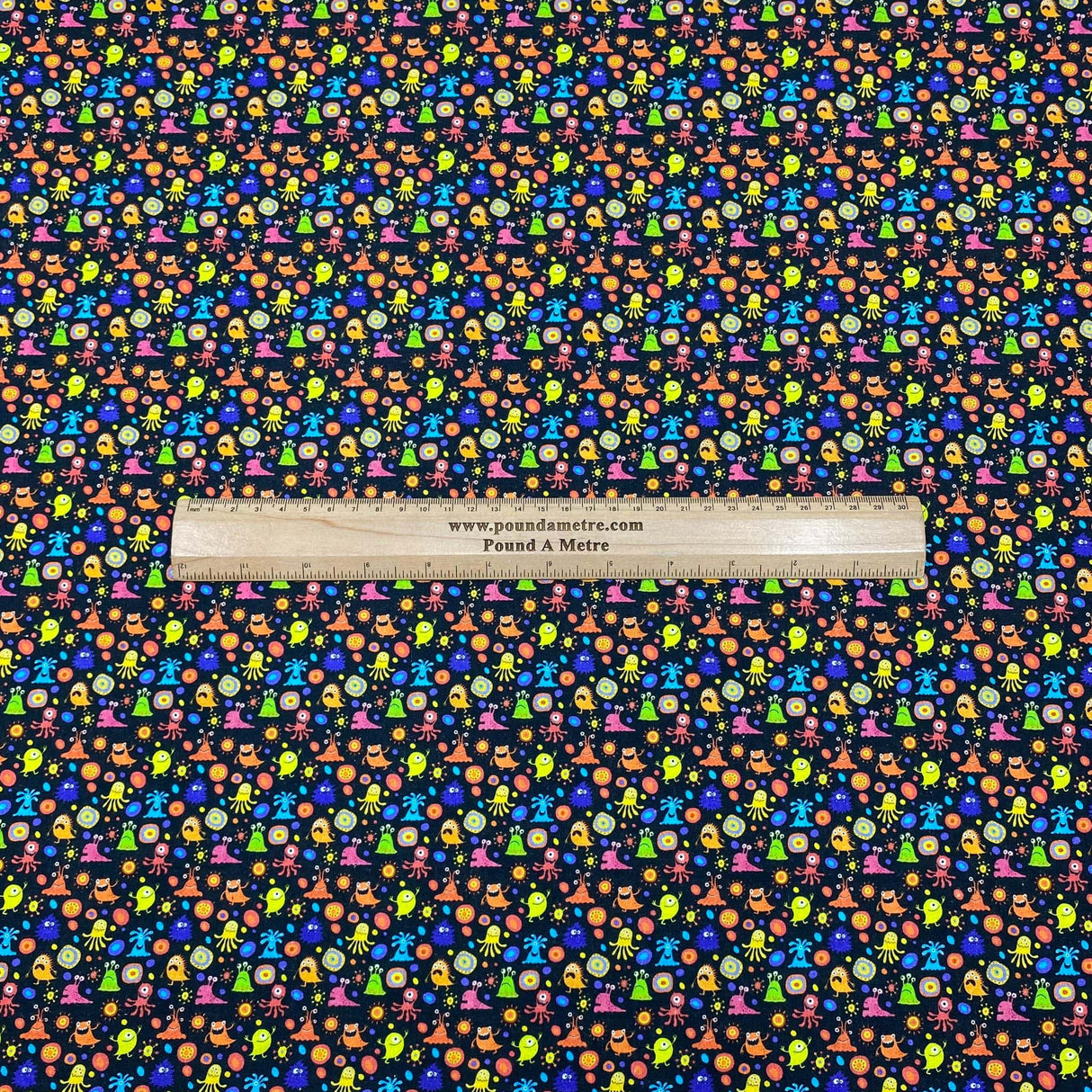 Pound A Metre Full Metre Per Metre Premium Quality 100% Quilting Halloween Cotton 45' Wide  (Mini Monsters)