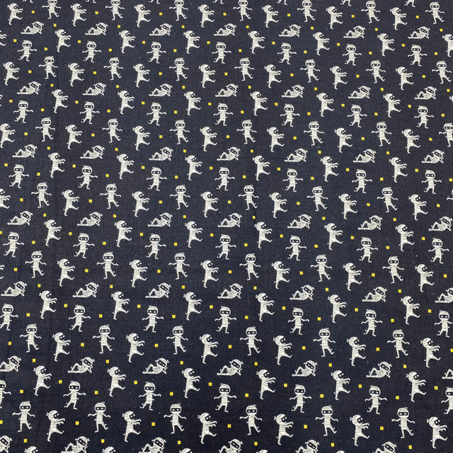 Pound A Metre Full Metre Per Metre Premium Quality 100% Quilting Halloween Cotton 45' Wide  (Mummy)