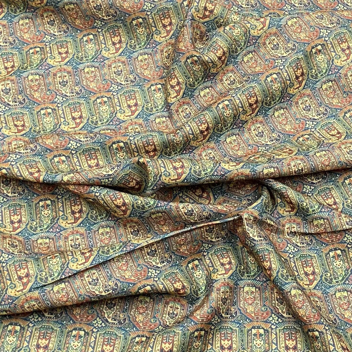 Pound A Metre Per Metre Per Metre Printed Cashmere Effect Crepe Fabric- 45" Wide (Ancient)