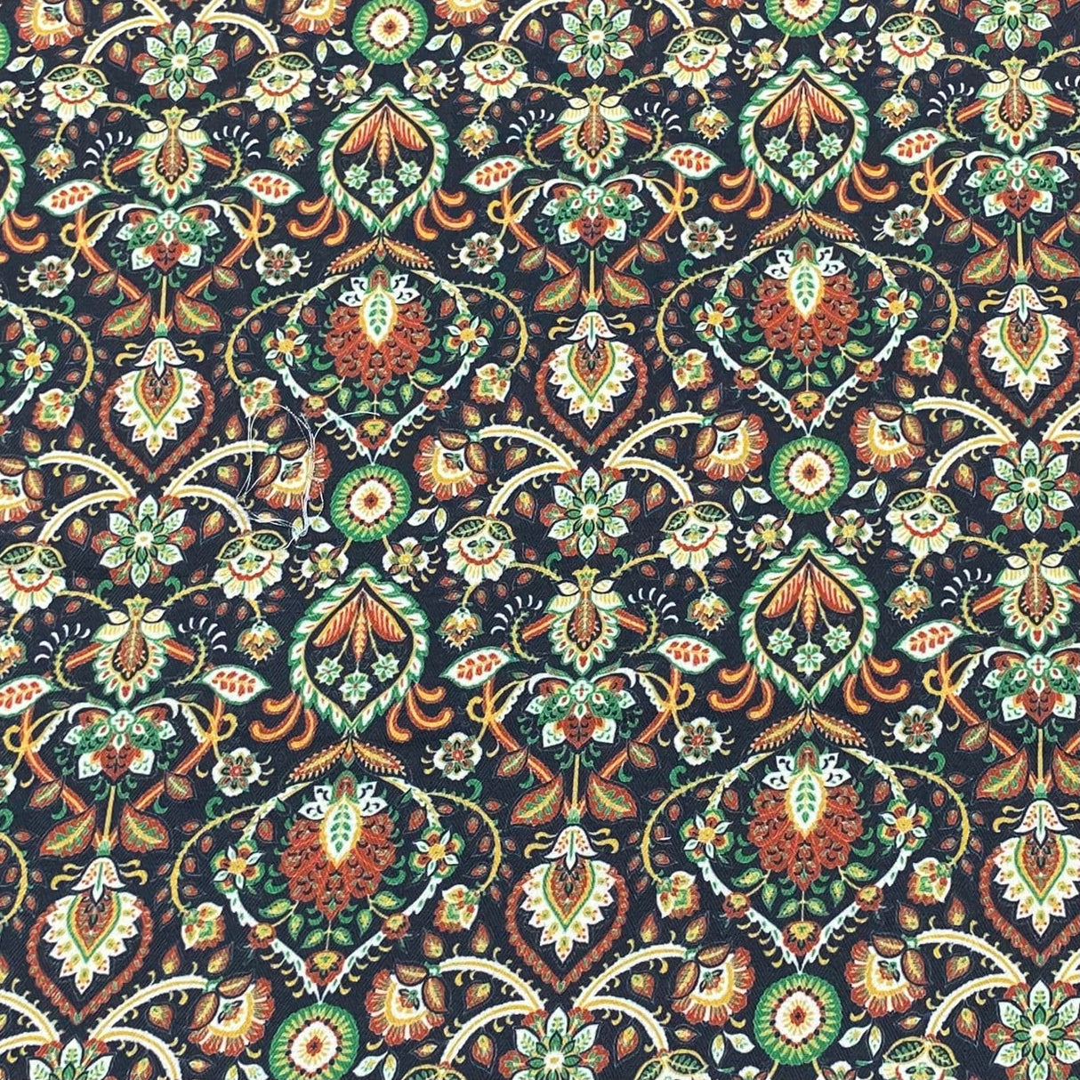 Pound A Metre Per Metre Per Metre Printed Cashmere Effect Crepe Fabric- 45" Wide (Black)