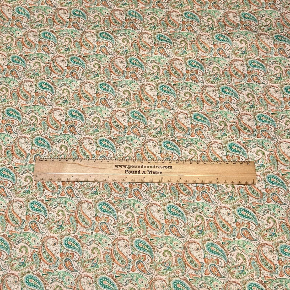 Pound A Metre Per Metre Per Metre Printed Cashmere Effect Crepe Fabric- 45" Wide (Paisley Madness)