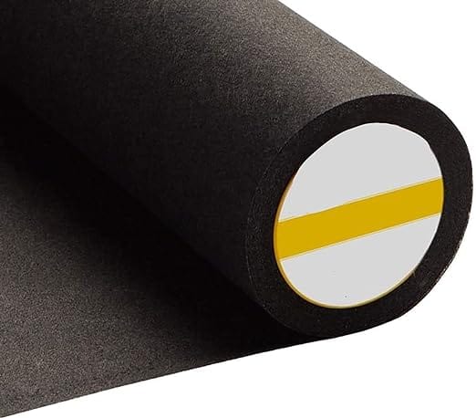 Cut Price Fabrics Per Metre Tear Away Iron On Hand & Machine Embroidery Stabilizer Interfacing - 59cm / Black