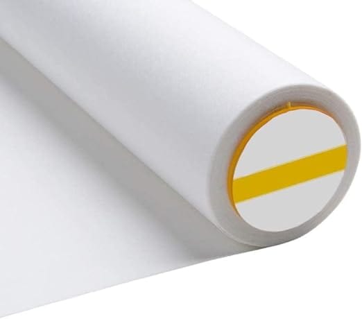 Cut Price Fabrics Per Metre Tear Away Iron On Hand & Machine Embroidery Stabilizer Interfacing - 59cm / White