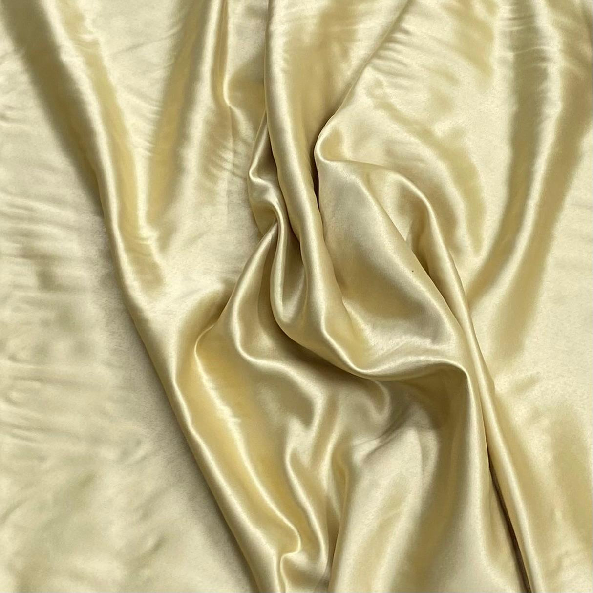 Pound A Metre Per Metres Duchess Satin Fabric – Luxury Bridal & Evening Wear Fabric - 55" Wide (Gold)