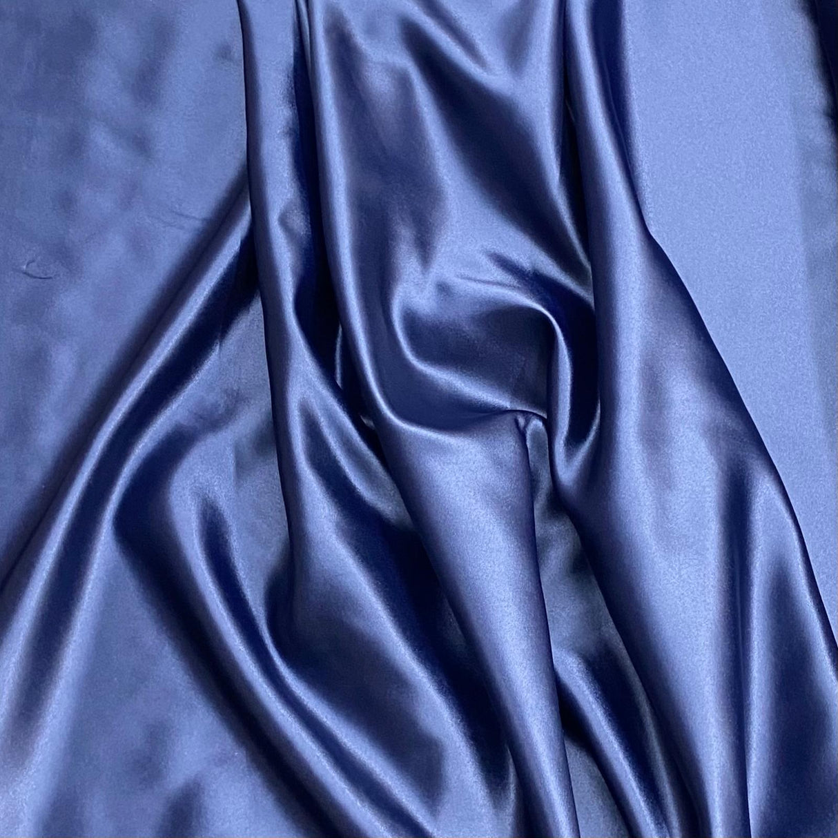 Pound A Metre Per Metres Duchess Satin Fabric – Luxury Bridal & Evening Wear Fabric - 55" Wide (Navy)