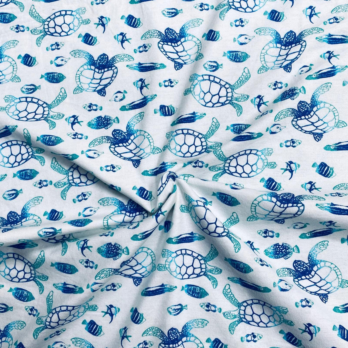 Pound A Metre Per Metres Per Metres High Quality Brushed Cotton - 45" Wide (Turtle)