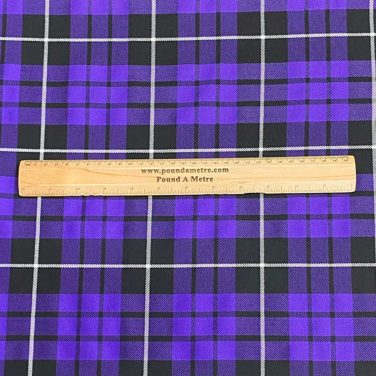 Pound A Metre Per Metre Per Metres Premium Poly-Viscose Tartan 60" Wide (Purple)