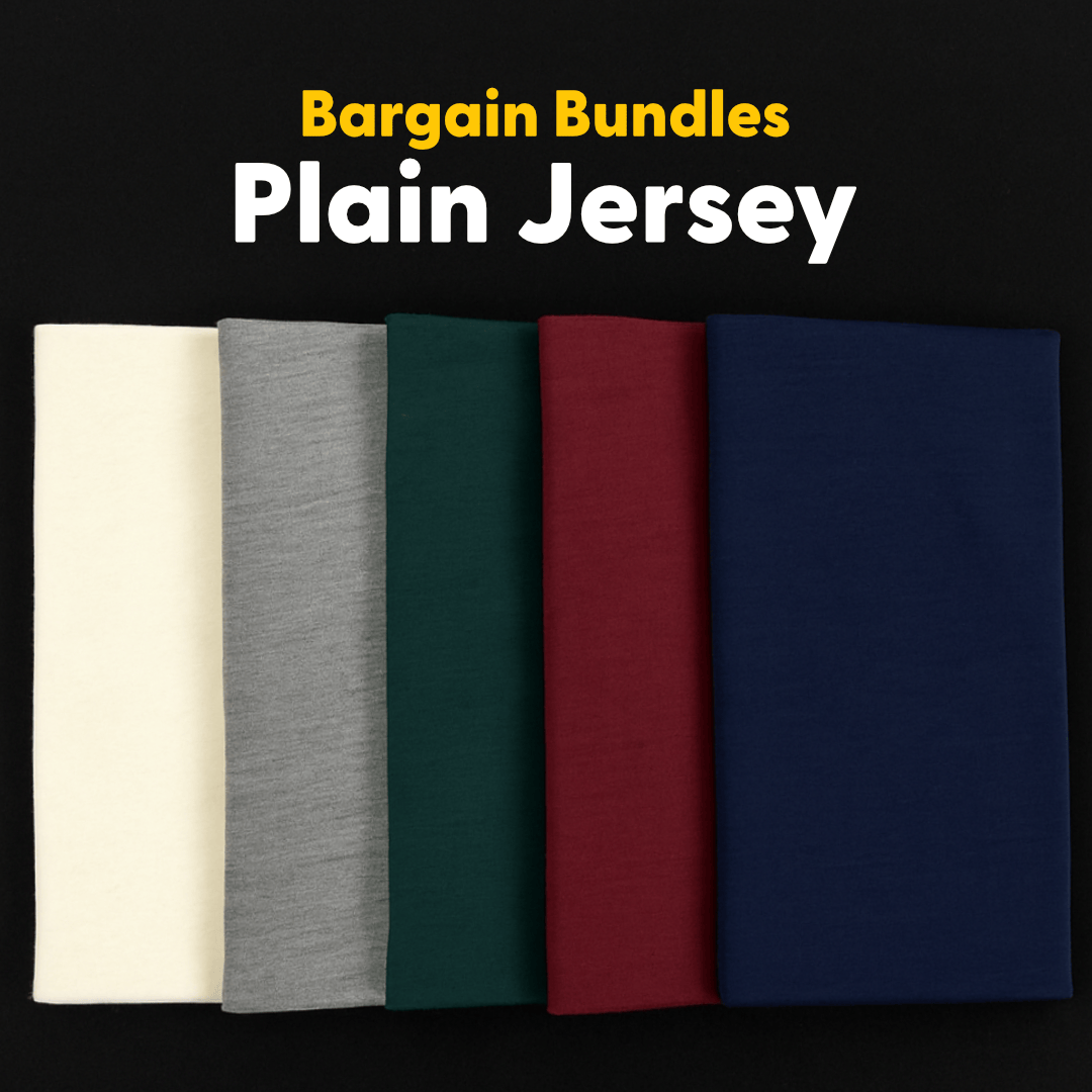 Pound A Metre 15 metres (5 x 3 metres) Plain Jersey Fabric Bargain Bundle (15 Metres)