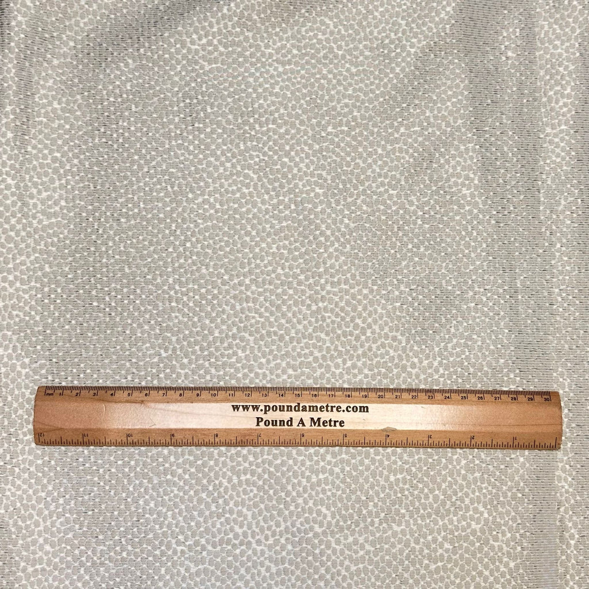 Pound A Metre Premium Furnishing Fabric- 55" Wide (Beige Dots)