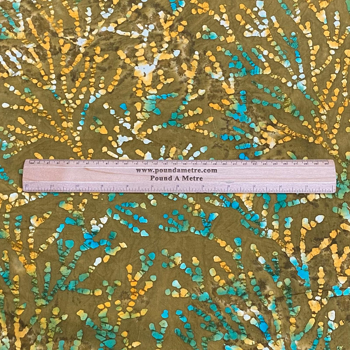 Pound A Metre Per Metre Premium Quality 100% Cotton Batik - 45" Wide (Brown)