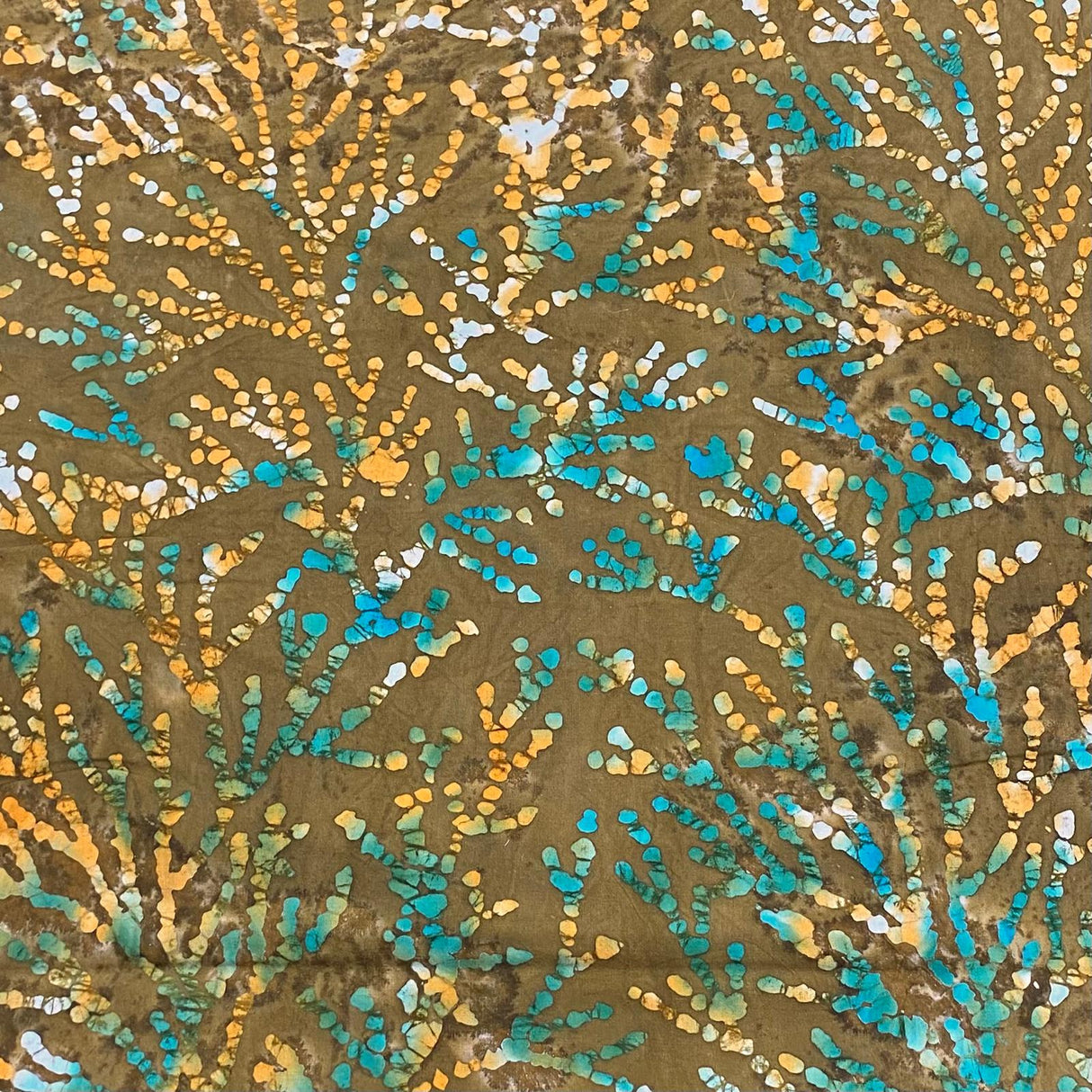 Pound A Metre Per Metre Premium Quality 100% Cotton Batik - 45" Wide (Brown)