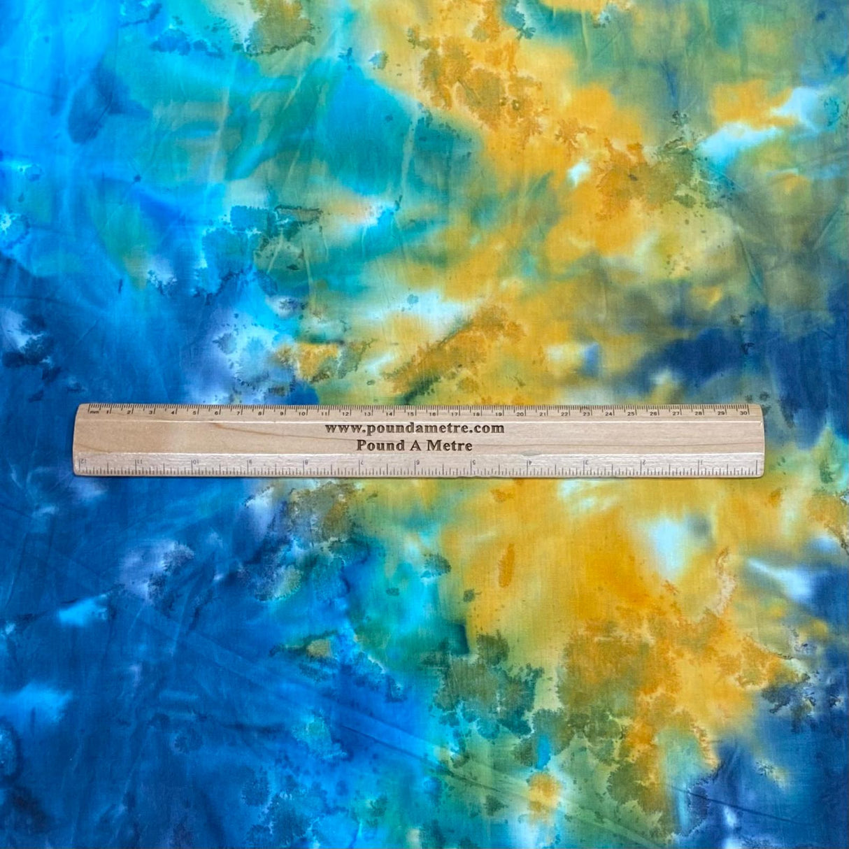 Pound A Metre 1 Metre Premium Quality 100% Cotton Batik - 45" Wide (Yellow & Navy)