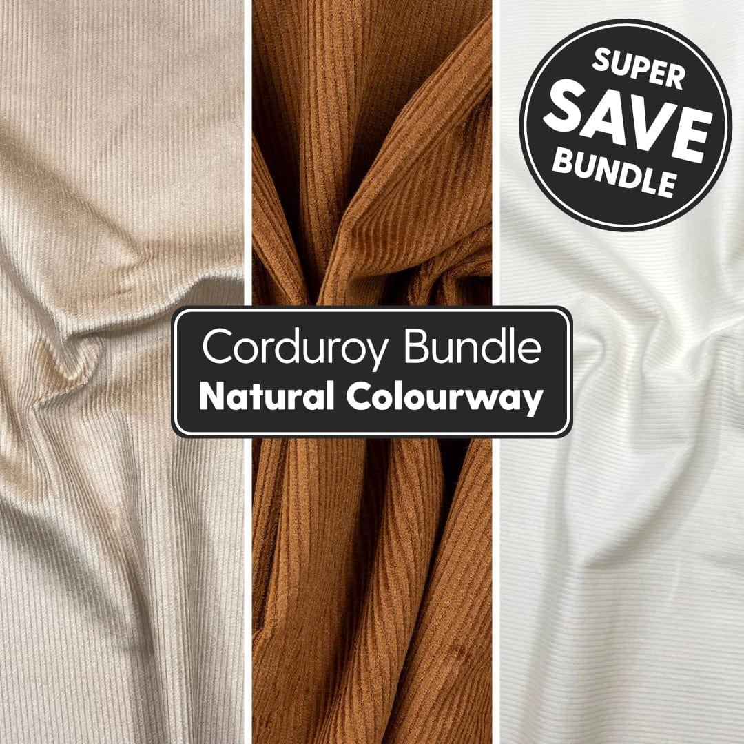 Pound A Metre Premium Soft Cotton Needle Corduroy Bundle- 55" Wide (Natural Colourway)