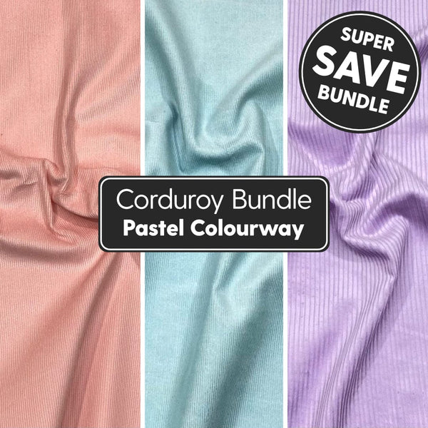 Pound A Metre Premium Soft Cotton Needle Corduroy Bundle- 55" Wide (Pastel)