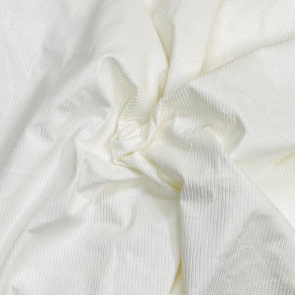 Pound A Metre Premium Super Soft Cotton Needle Corduroy- 55" Wide (White)