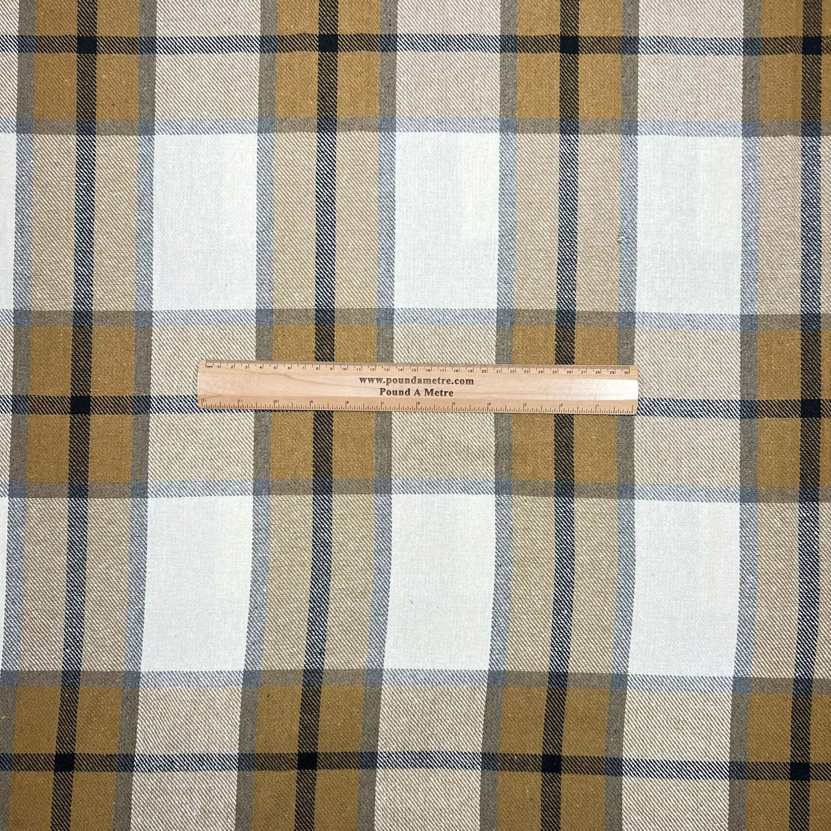 Pound A Metre Premium Wool Rich Fabric 55" Wide (Big Checks)