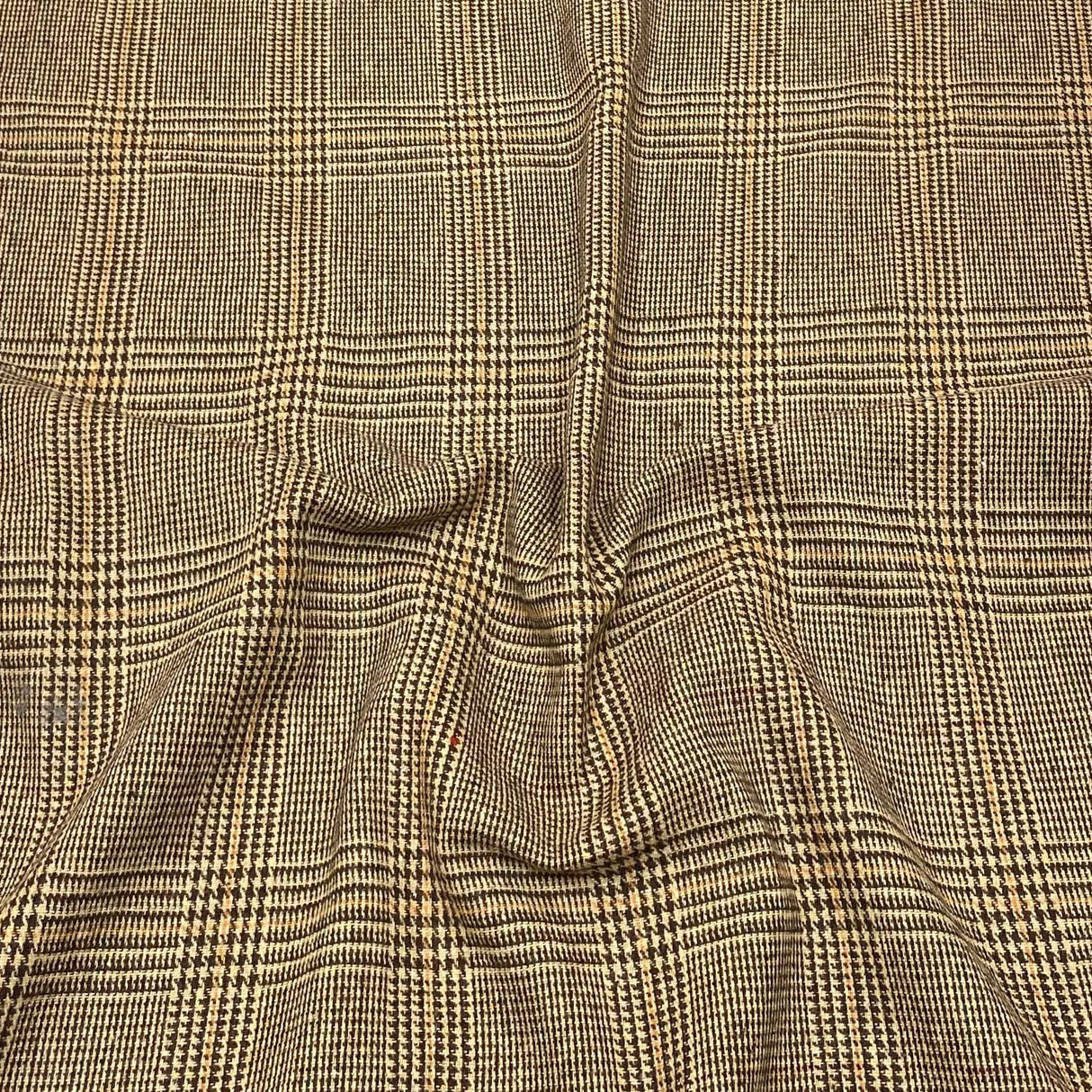 Pound A Metre Premium Wool Rich Fabric 55" Wide (Tartan Brown)