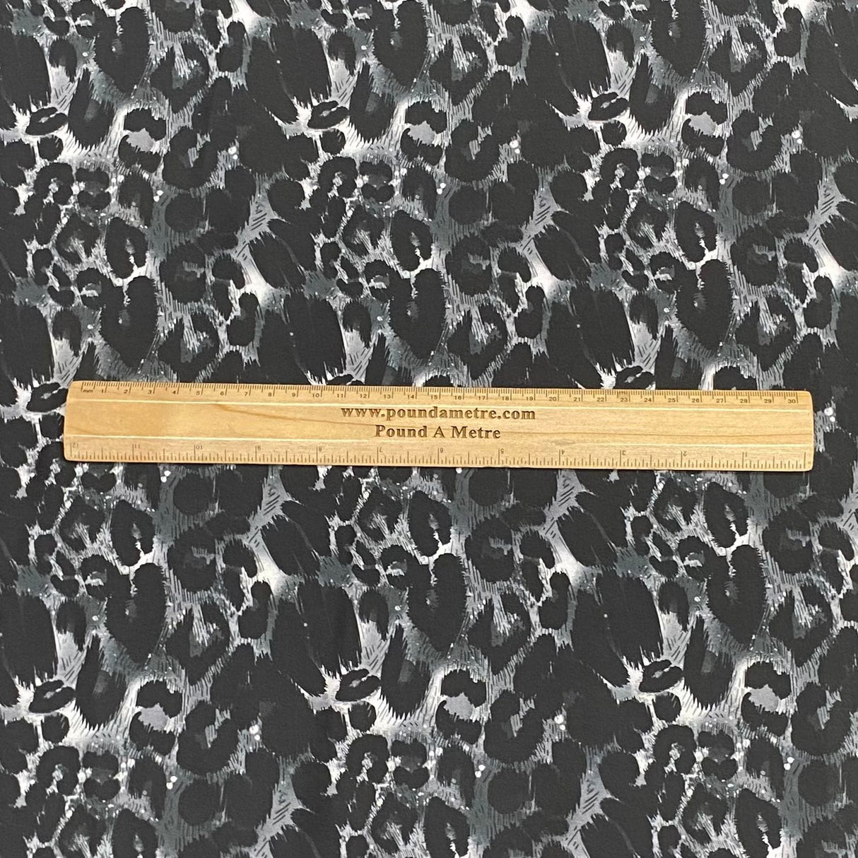 Pound A Metre Soft Touch Japanese Printed Crepe - 45" Wide (Black & White)