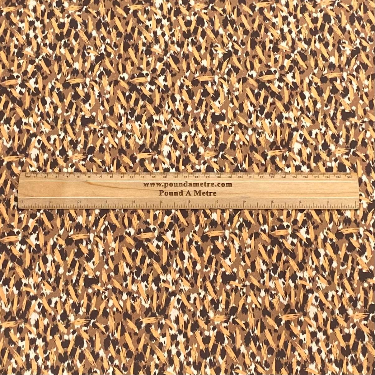 Pound A Metre Soft Touch Japanese Printed Crepe - 45" Wide (Brown & Black)