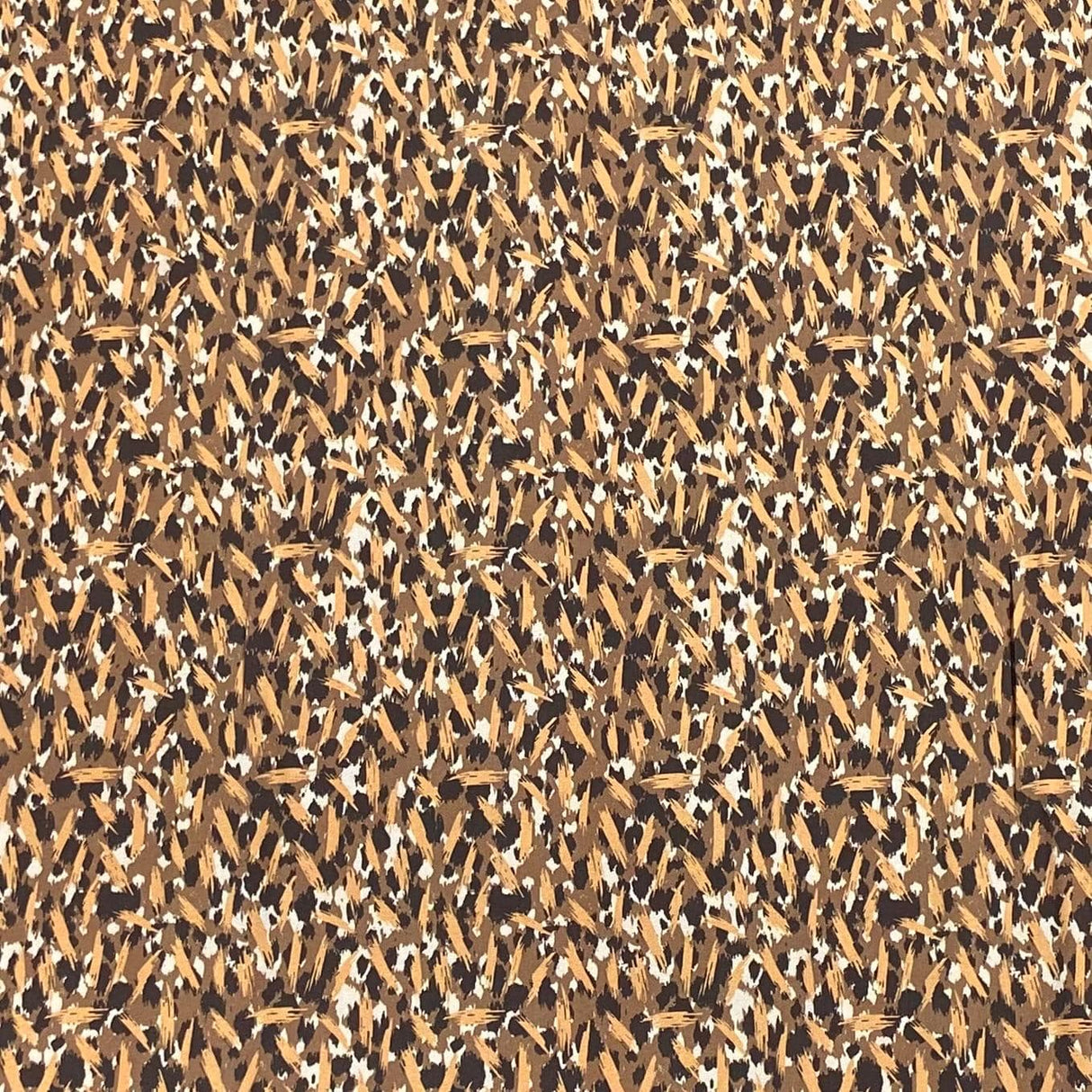 Pound A Metre Soft Touch Japanese Printed Crepe - 45" Wide (Brown & Black)