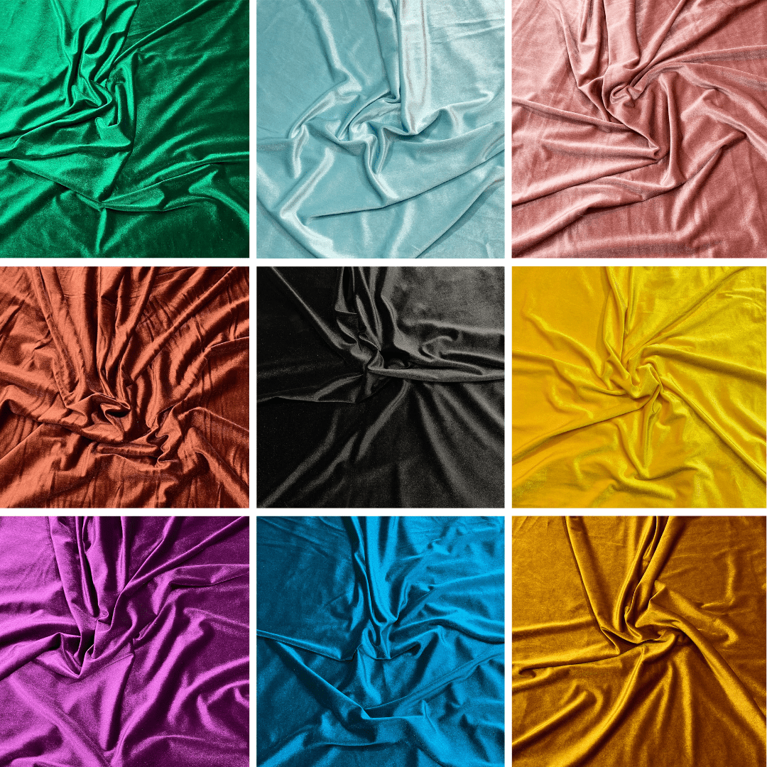 Pound A Metre Super Soft Spandex Velvet 55" - 10 Variations Available