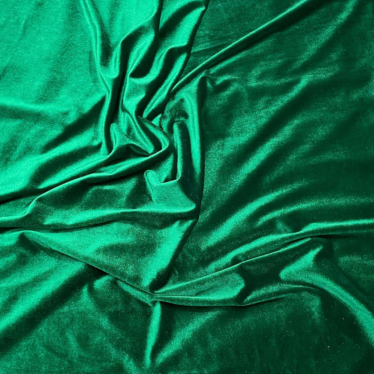 Pound A Metre Green Super Soft Spandex Velvet 55" - 10 Variations Available