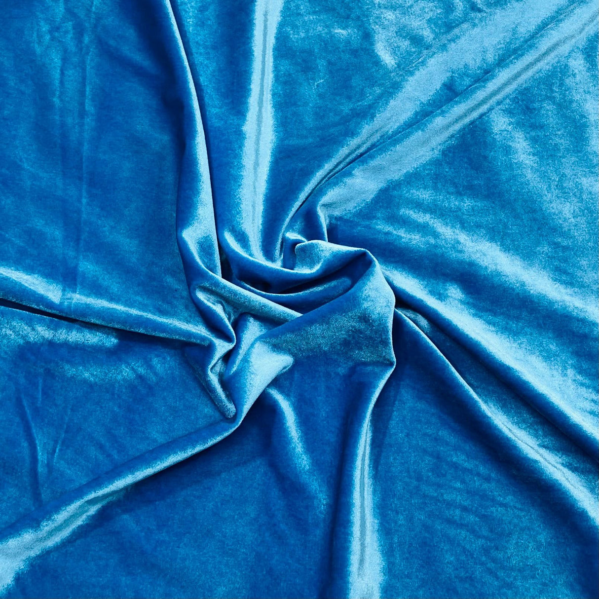 Pound A Metre Blue Super Soft Spandex Velvet 55" - 10 Variations Available