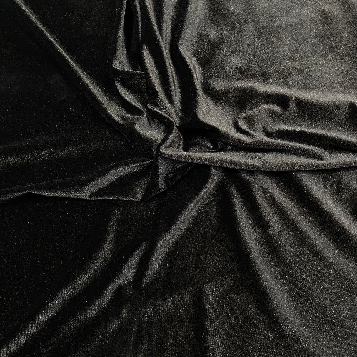 Pound A Metre Black Super Soft Spandex Velvet 55" - 10 Variations Available