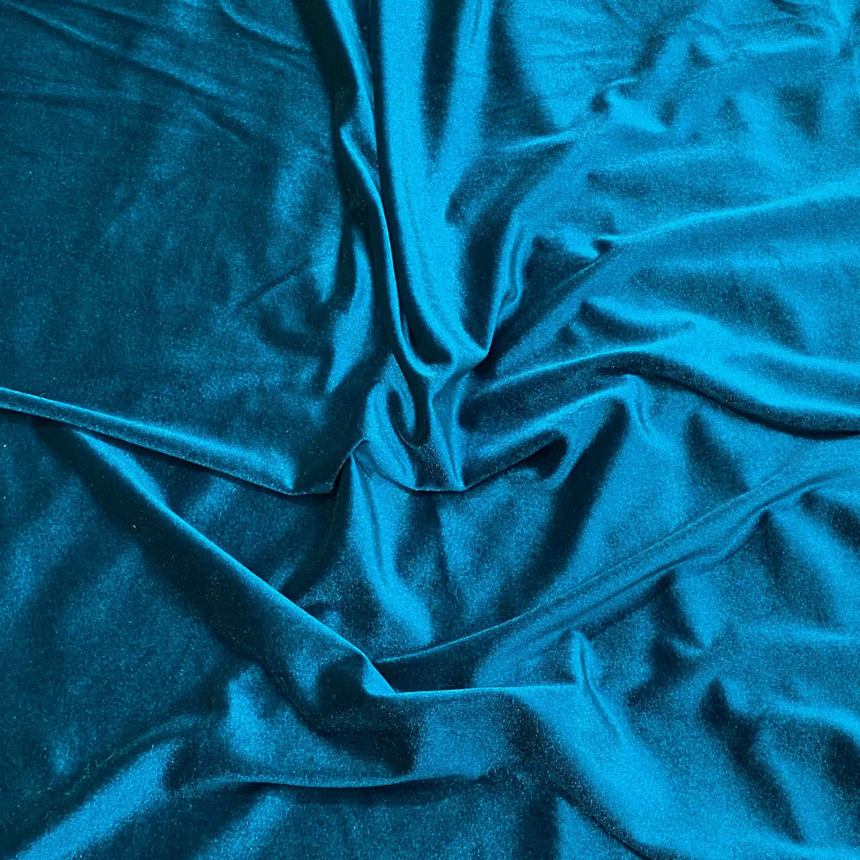 Pound A Metre Teal Super Soft Spandex Velvet 55" - 10 Variations Available