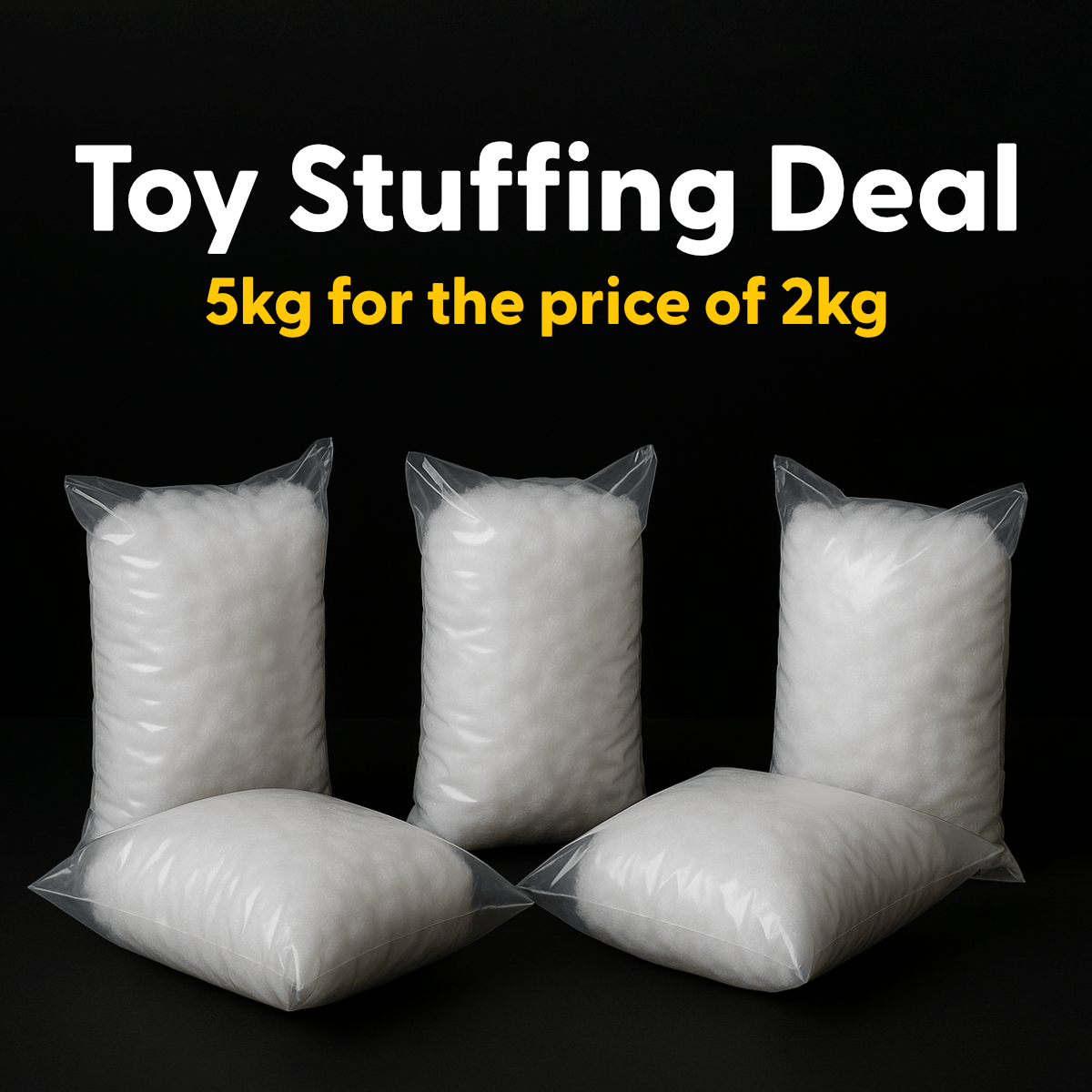 Pound A Metre 2kg + 3kg FREE Toy Stuffing Deal (5kg for the price of 2kg)