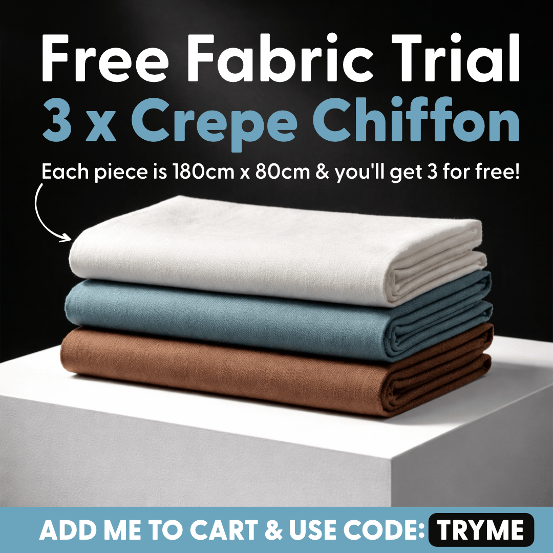 Pound A Metre Try Our New Crepe Fabrics: Free 3 Piece Bundle ✅