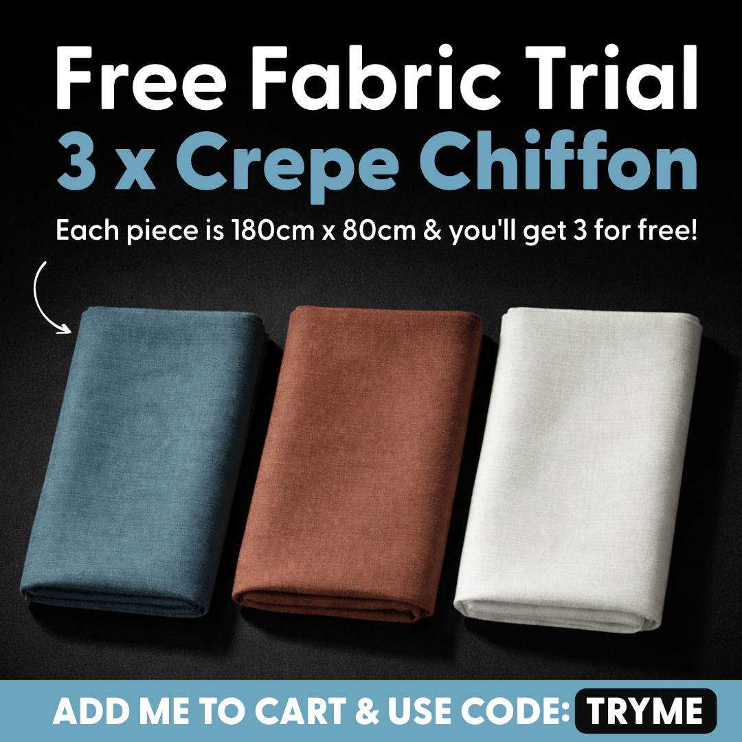 Pound A Metre Try Our New Crepe Fabrics: Free 3 Piece Bundle ✅