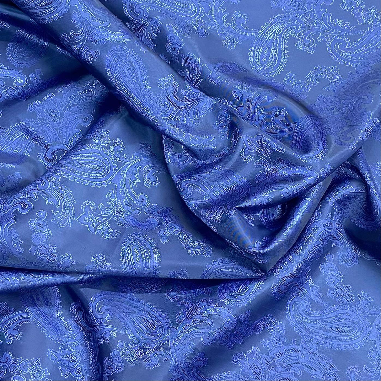 Pound A Metre Two Tone Jacquard Fabric 55" (Blue)