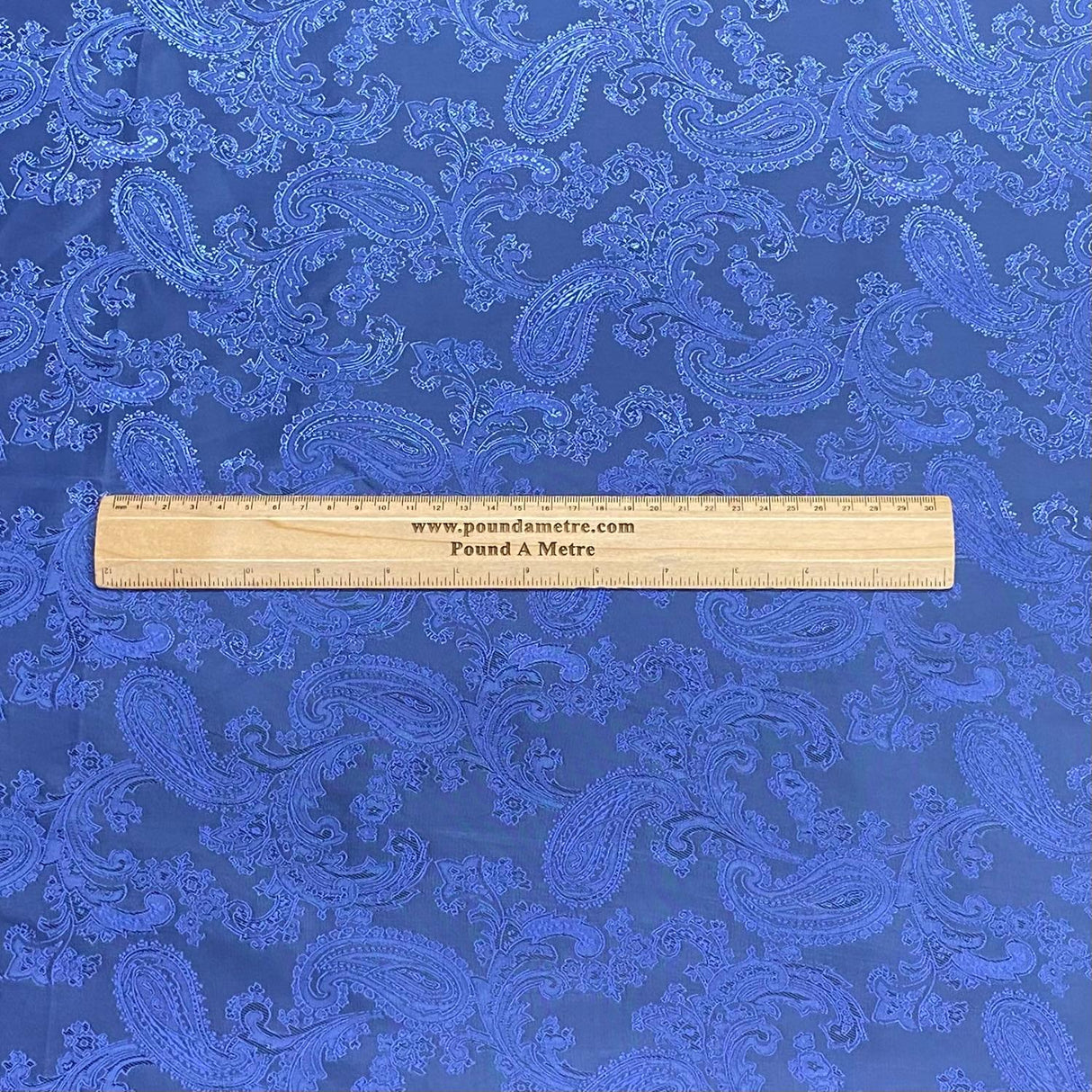 Pound A Metre Two Tone Jacquard Fabric 55" (Blue)