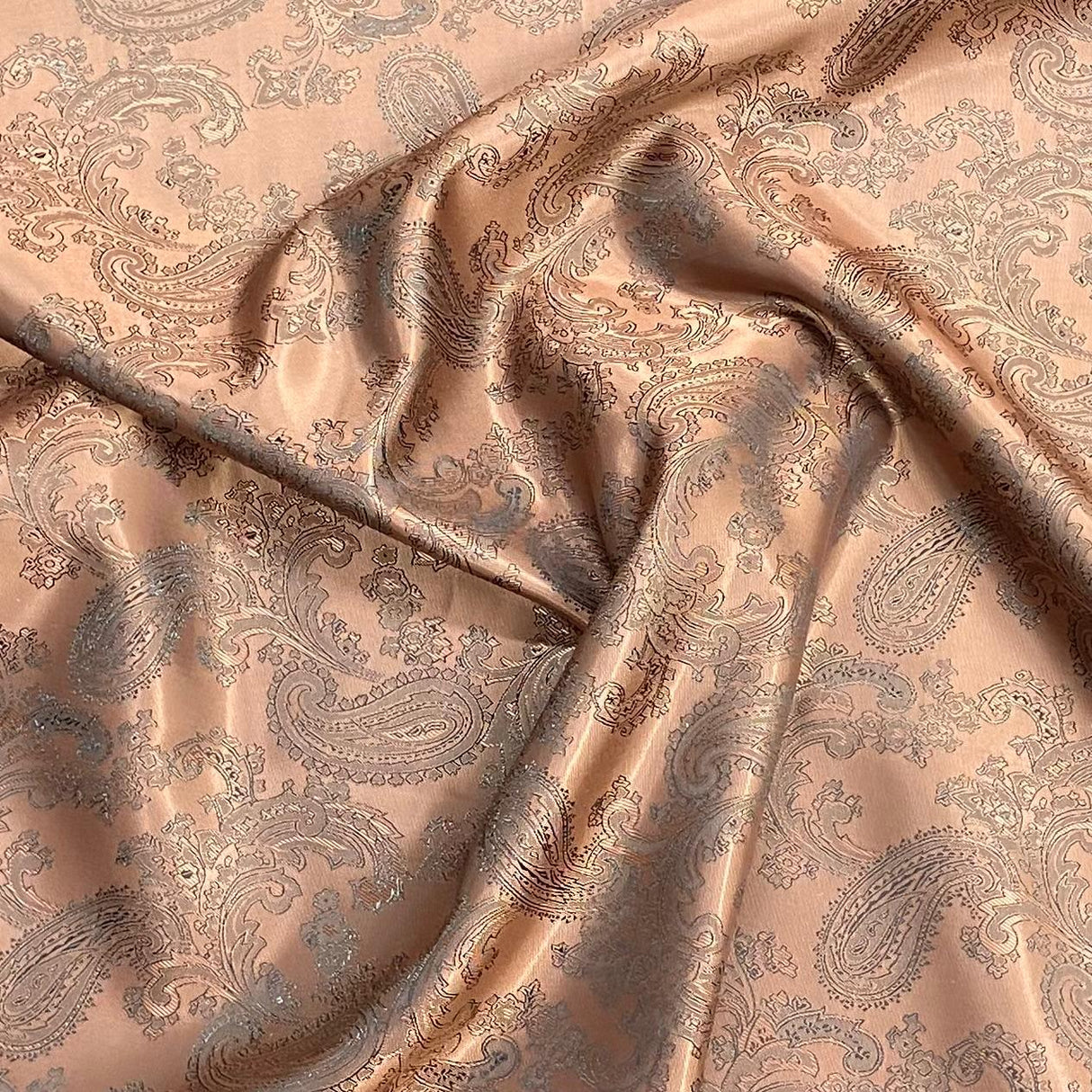 Pound A Metre Two Tone Jacquard Fabric 55" (Brown)
