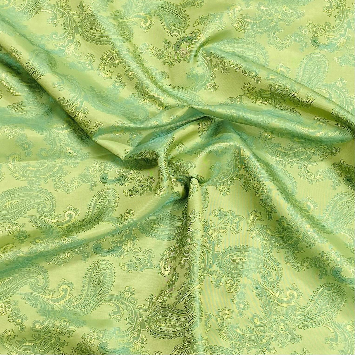 Pound A Metre Two Tone Jacquard Fabric 55" (Green)