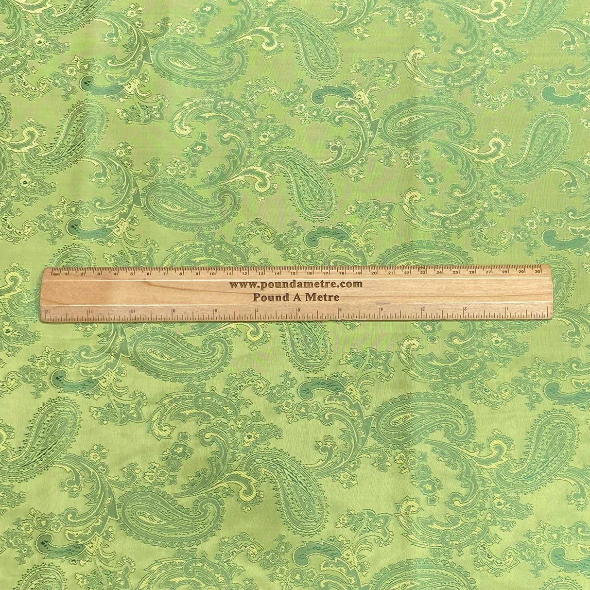 Pound A Metre Two Tone Jacquard Fabric 55" (Green)