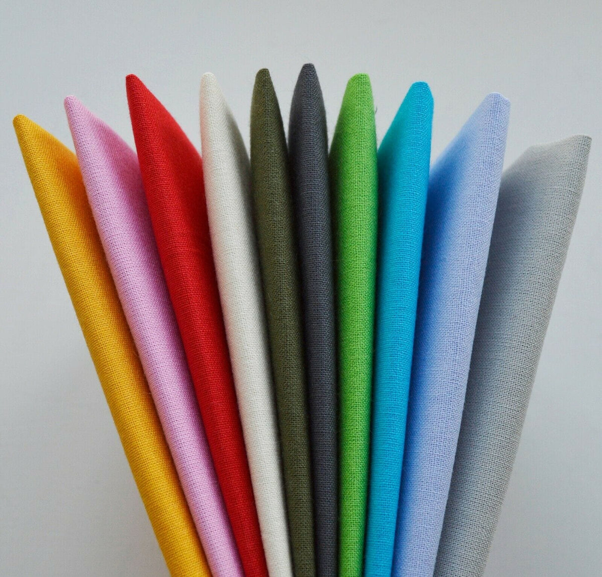 Pound A Metre 10 Metre Bundle 10 x 1m Plain 100% Cotton Poplin Bundle