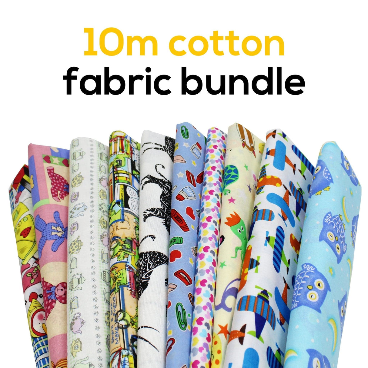 Pound A Metre 10m Crazy Cotton Fabric Bundle