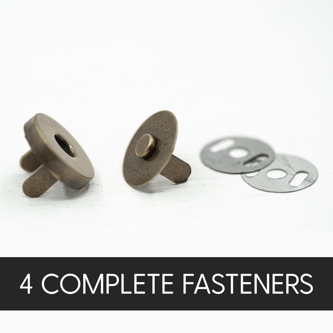 Pound A Metre 18mm Magnetic Fasteners For Bags- 4 Cols- Complete Pack Of 4