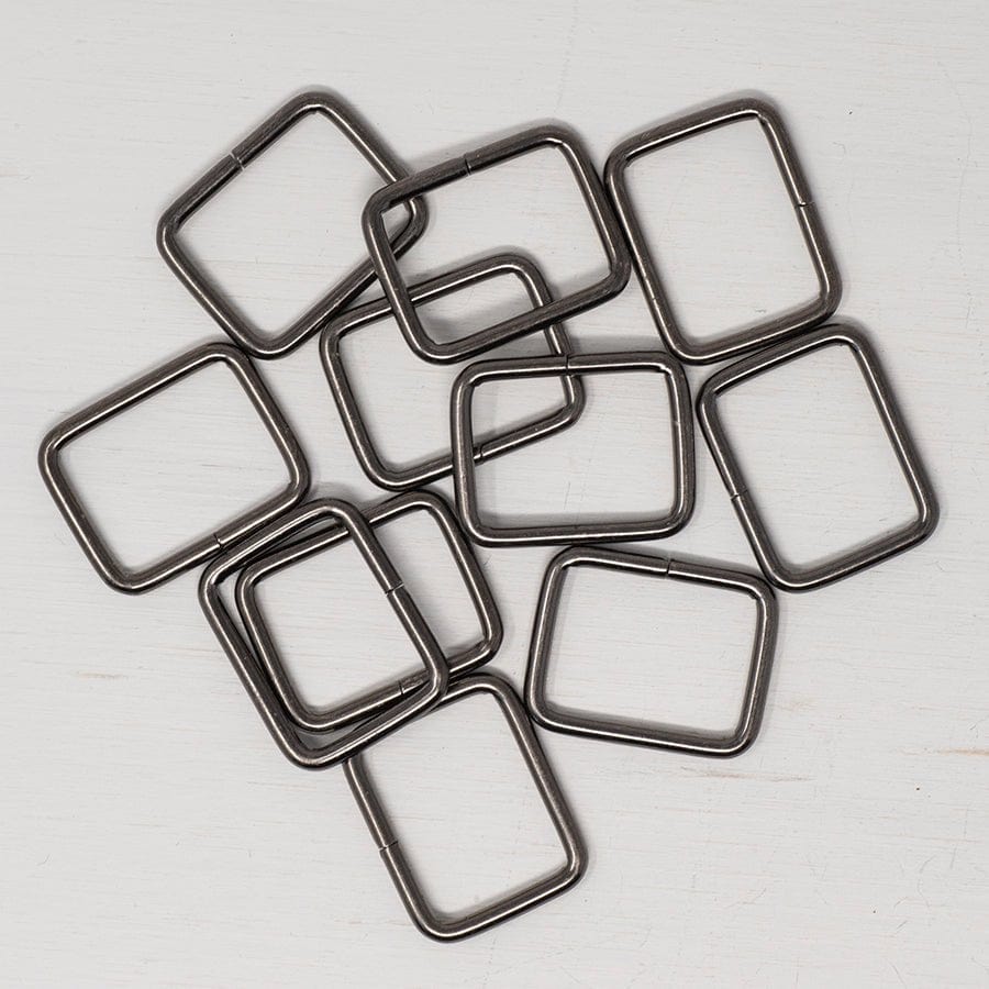 Pound A Metre Gunmetal Grey / Pack Of 2 25mm Metal Strap Connector For Bags- 5 Colours- Pack Of 2