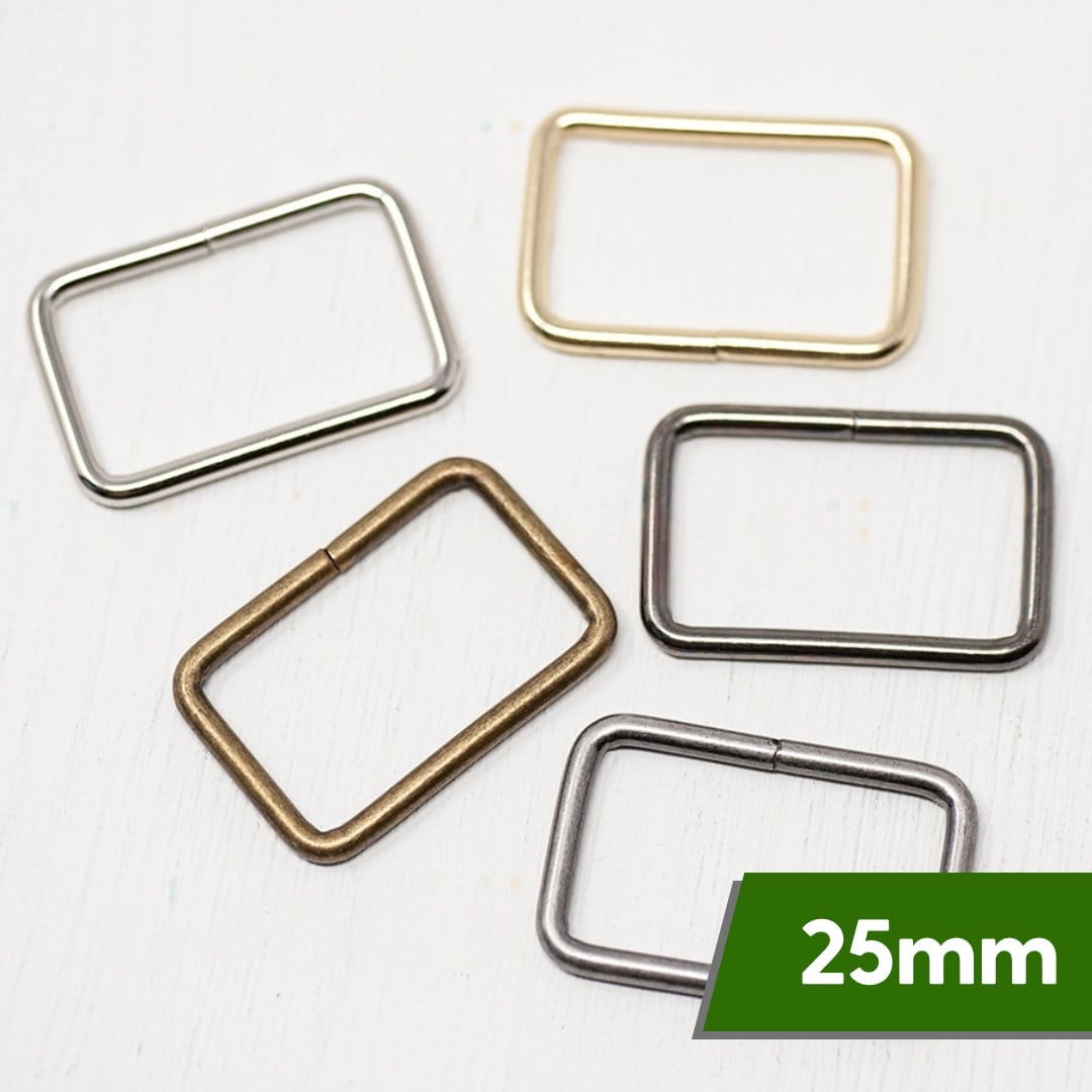 Pound A Metre 25mm Metal Strap Connector For Bags- 5 Colours- Pack Of 2