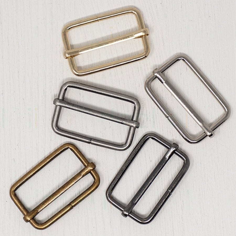 Pound A Metre 25mm Metal Strap Slider For Bags- 5 Colours- Pack Of 2