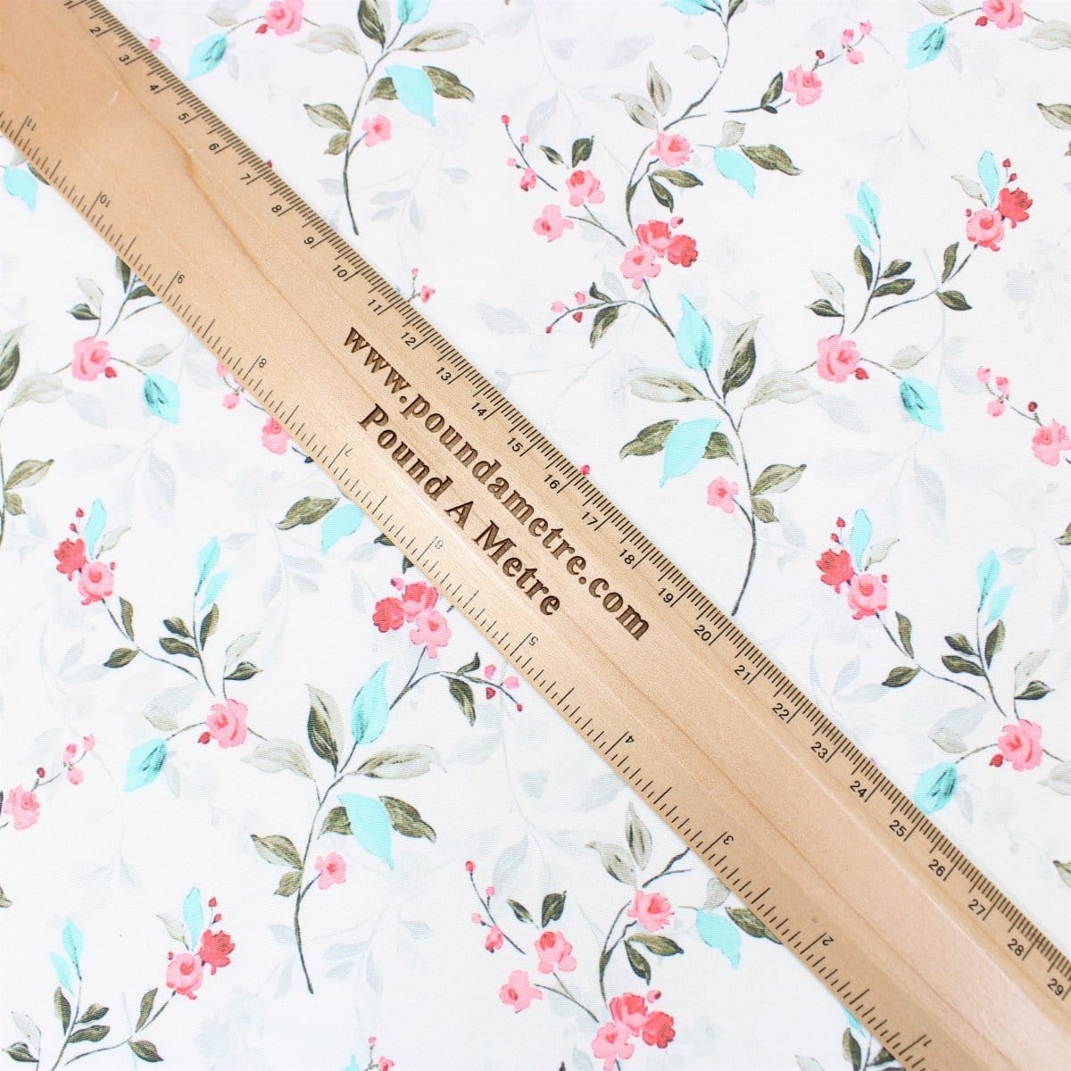 Pound A Metre 3 Metres 3 Metre Deluxe Santorini Floral Soft Crepe ‘Pastel Edition - Elegant Liberty’ 45" Wide Pastel Ivory