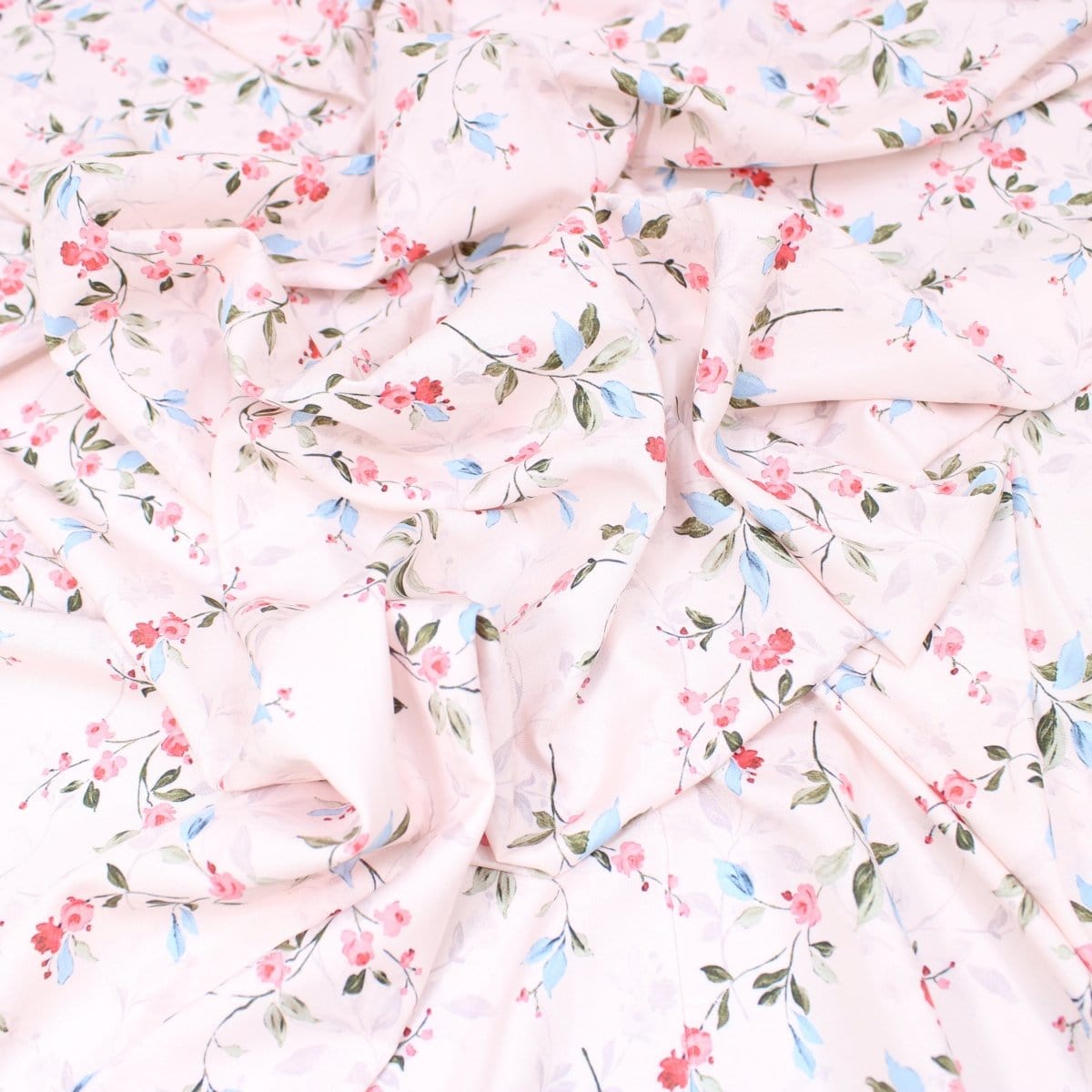 Pound A Metre 3 Metres 3 Metre Deluxe Santorini Floral Soft Crepe ‘Pastel Edition - Elegant Liberty’ 45" Wide Pastel Peach