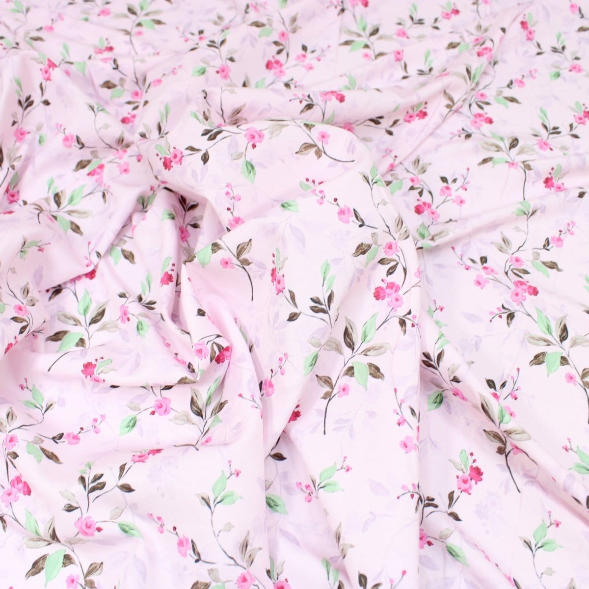 Pound A Metre 3 Metres 3 Metre Deluxe Santorini Floral Soft Crepe ‘Pastel Edition - Elegant Liberty’ 45" Wide Pastel Pink