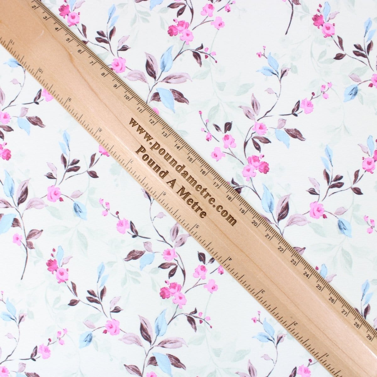 Pound A Metre 3 Metres 3 Metre Deluxe Santorini Floral Soft Crepe ‘Pastel Edition - Elegant Liberty’ 45" Wide Pastel Tea Green