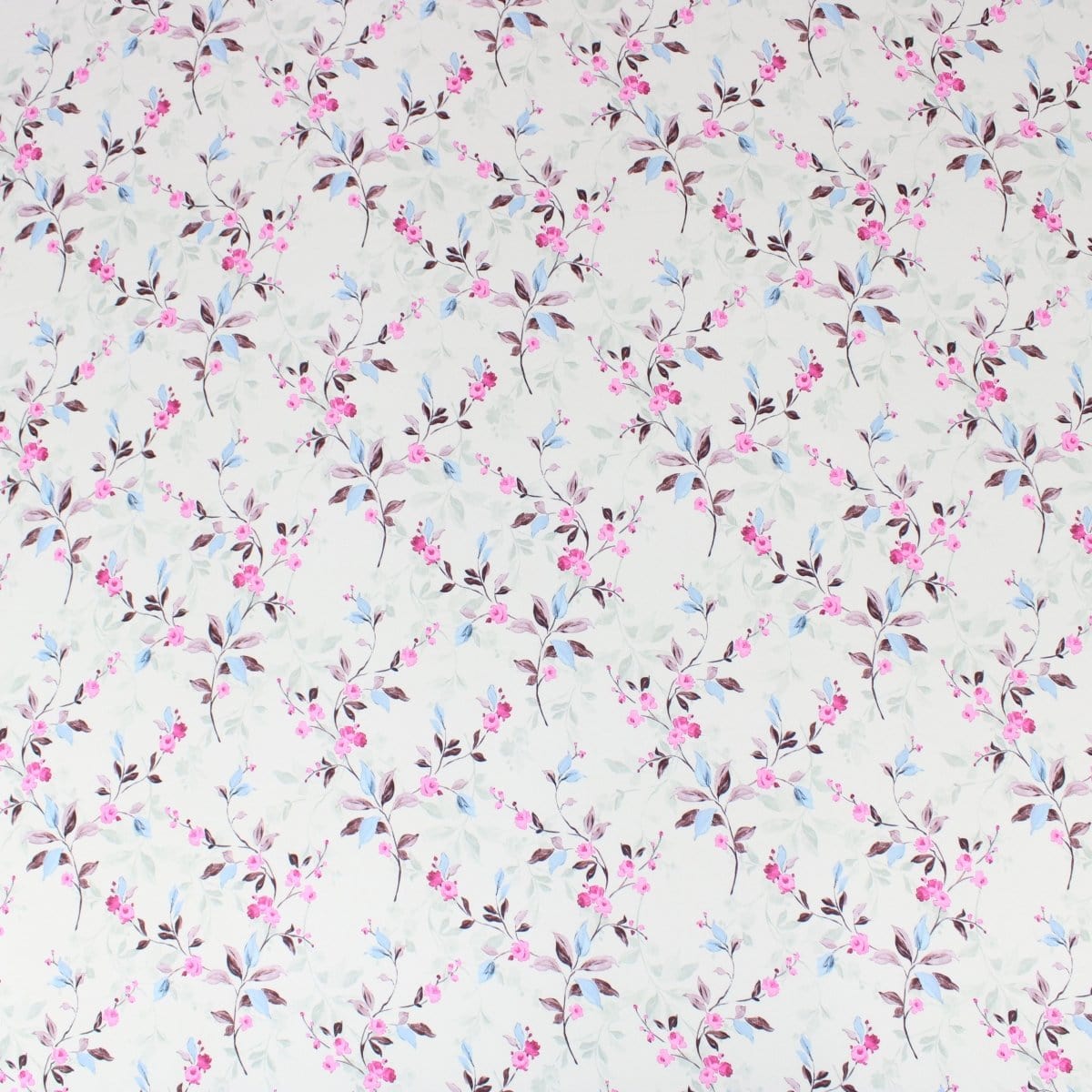 Pound A Metre 3 Metres 3 Metre Deluxe Santorini Floral Soft Crepe ‘Pastel Edition - Elegant Liberty’ 45" Wide Pastel Tea Green