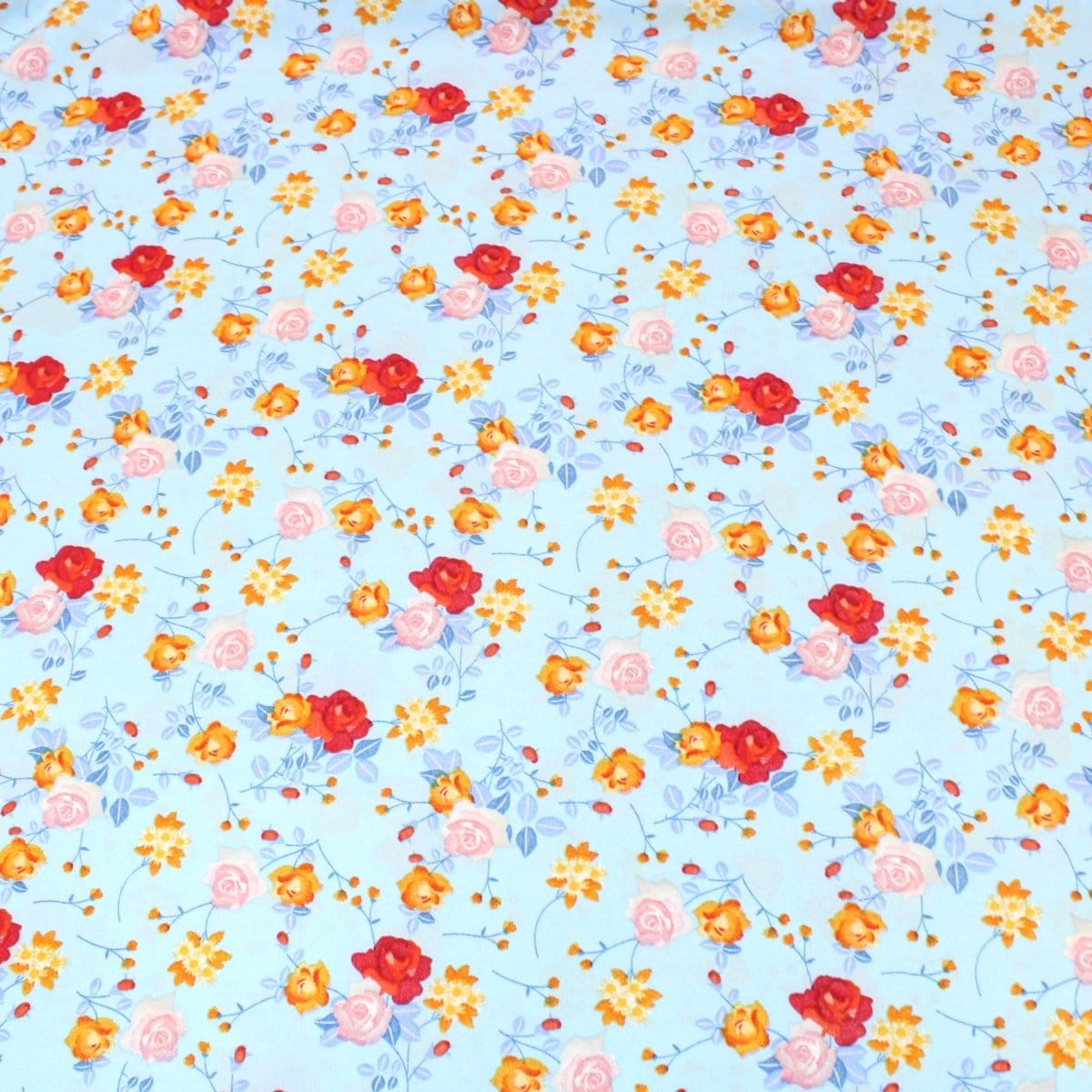 Pound A Metre 3 Metres 3 Metre Natural Drape Soft-Touch Floral American Crepe 55" Wide  - Light Blue