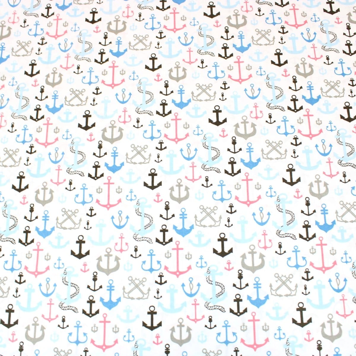 Pound A Metre 3 Metre 3 Metre Super Quality Smooth Organic Cotton - Anchor - 45" White